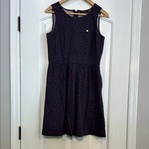 ⚫️ The Limited Navy and Red Polka Dot Skater Dress Size 8